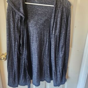 Cuddl Duds Heathered Charcoal Open-Front Women's Cardigan